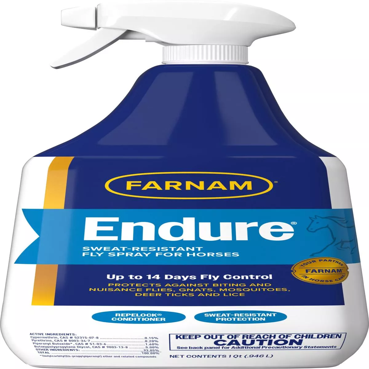 Endure Sweat Resistant Fly Spray – 1 QT