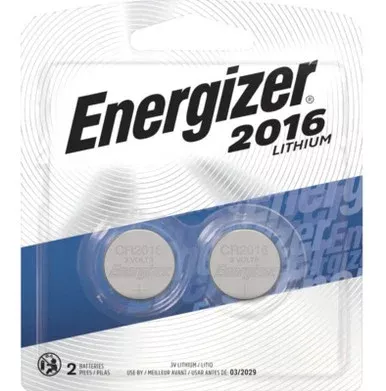 Energizer 2016 Lithium 3V DC Coin Battery – 2 Pack 2016BP-2