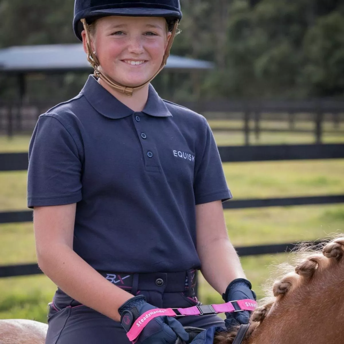 Equisk Junior SteadyHands Riding Gloves Training Tool – 5 | Pink
