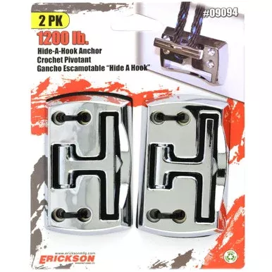 Erickson Chrome Plated Hide-a-hook Anchor – 2 pk