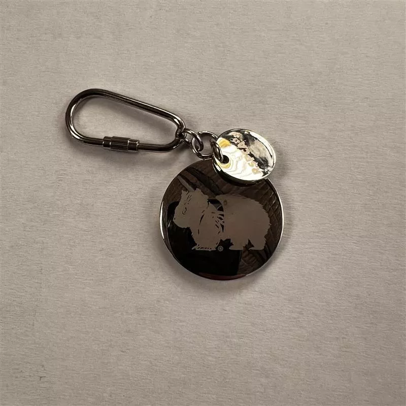 Etched Wombat Keyring