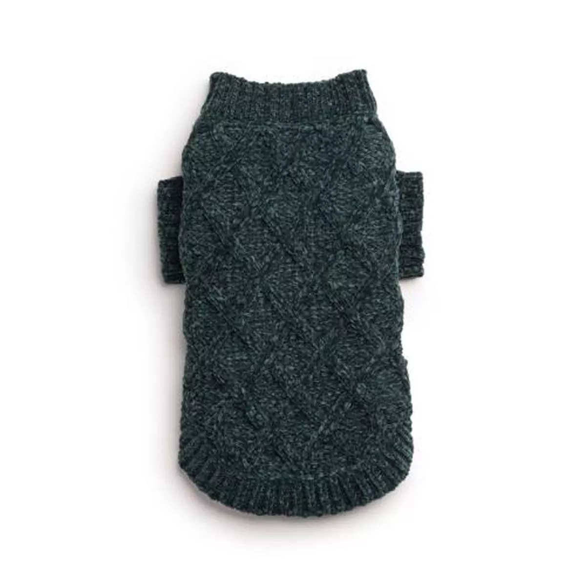 fabdog Chenille Dog Sweater, Emerald