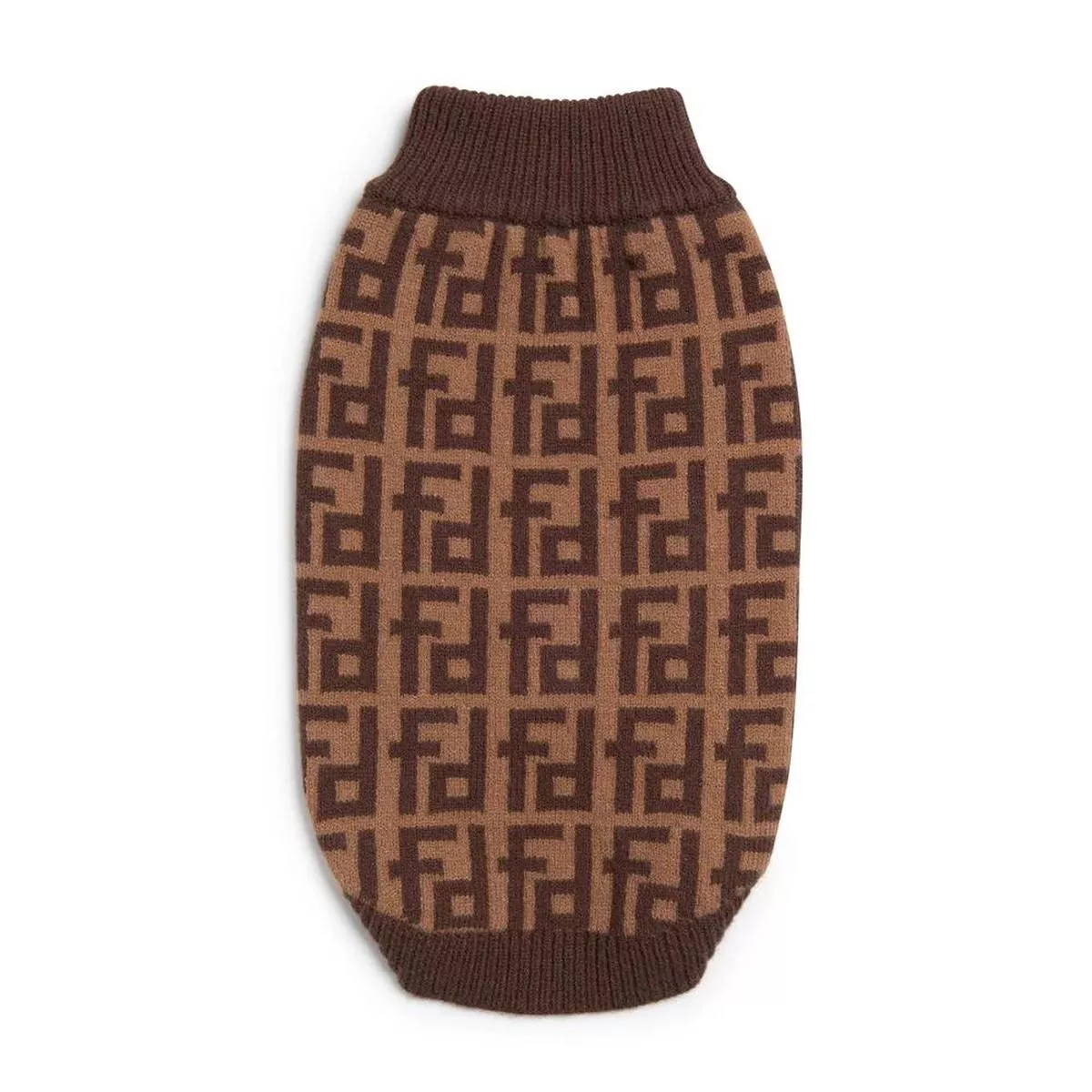 fabdog Monogram Dog Sweater, Brown