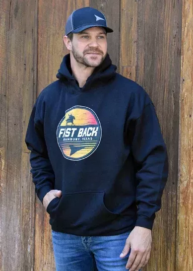 FAST BACK SUNSET HOODIE BLACK