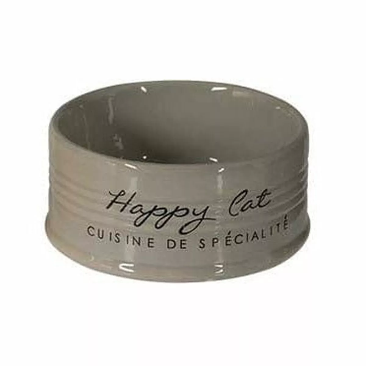 Feeding bowl stone happy cat Grey 10,5 – 300ml
