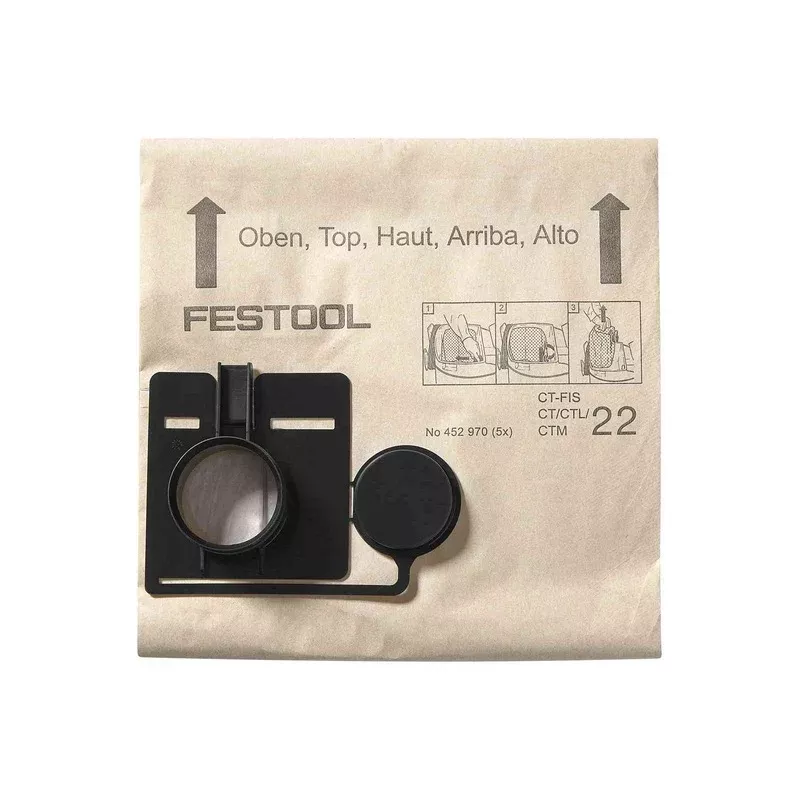 FESTOOL Filter Bag FIS-CT 22/5 (5 PACK)