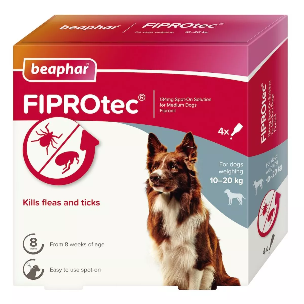 Fiprotec for Medium Dog, 4 Pipettes