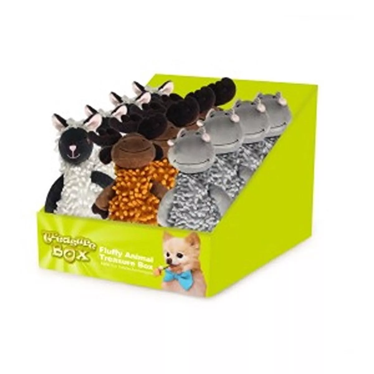 Fluffy Animal Treasure Box Assorted - 24pcs/box