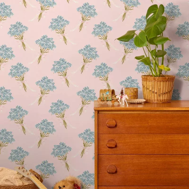 Forget me Notes in Blossom - Wallpaper
