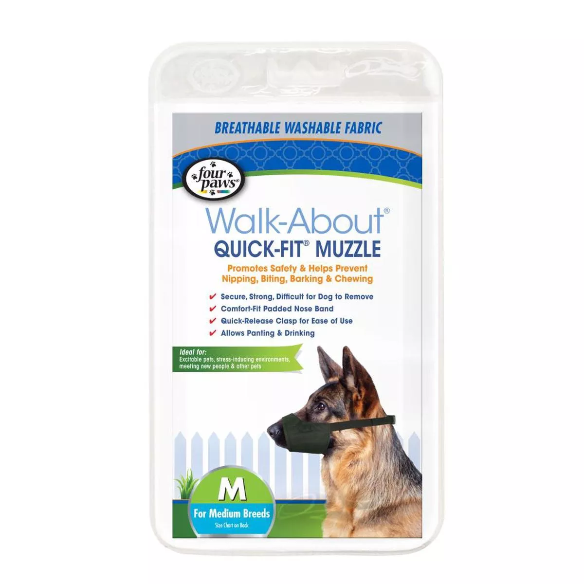 Four Paws Quick-Fit Muzzle For Dogs – 3-Medium
