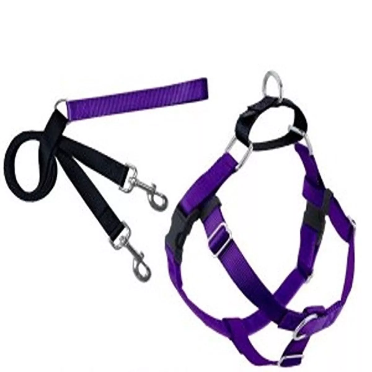 Freedom No-Pull Harness and Leash Purple / Large 1"