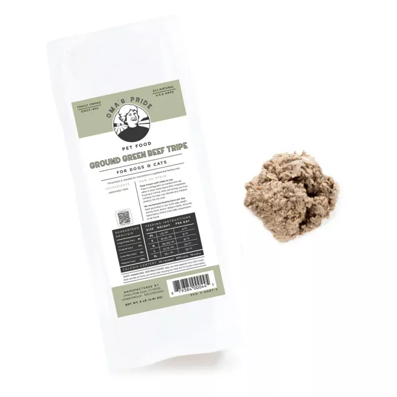 *Frozen Ground Green Beef Tripe 1lb