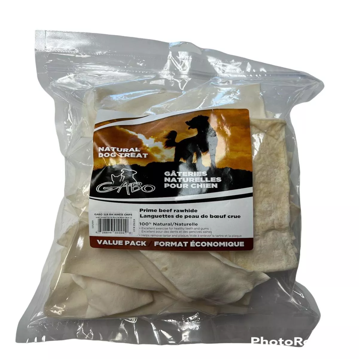 Gabo White Rawhide Strips Dog Treats