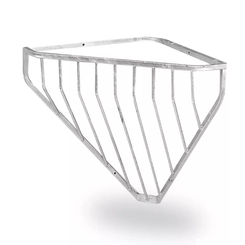 Galvanized Corner Hay Rack for Horses Durable Stable Feeder with Rounded Edges