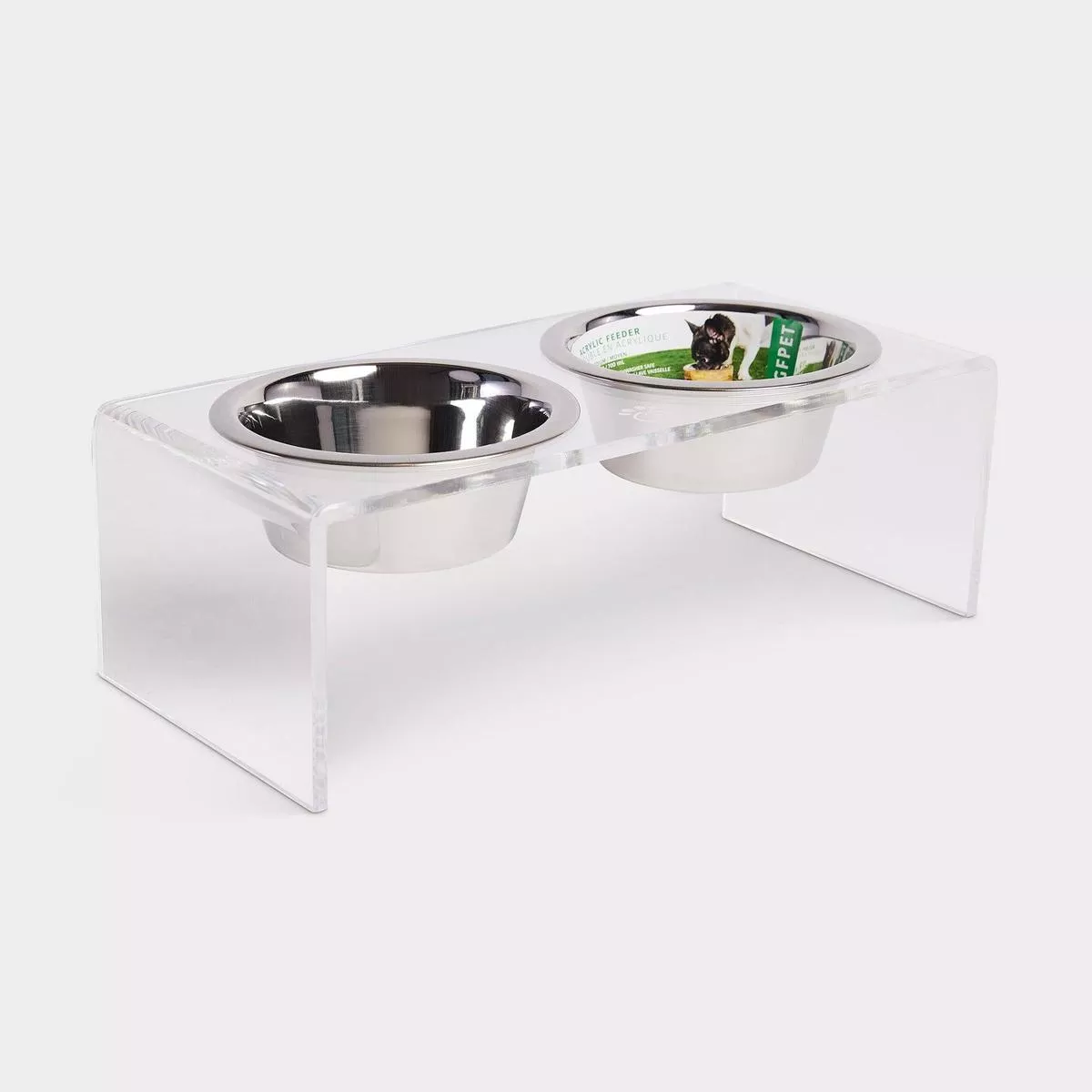 GF Pet Acrylic Pet Feeder, Clear