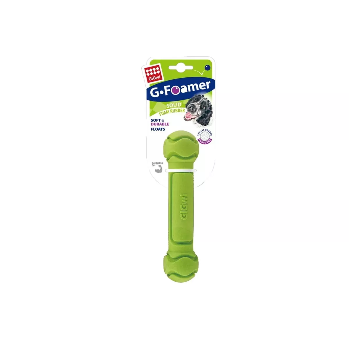 GIGWI FOAMER DUMBELL GREEN 20CM