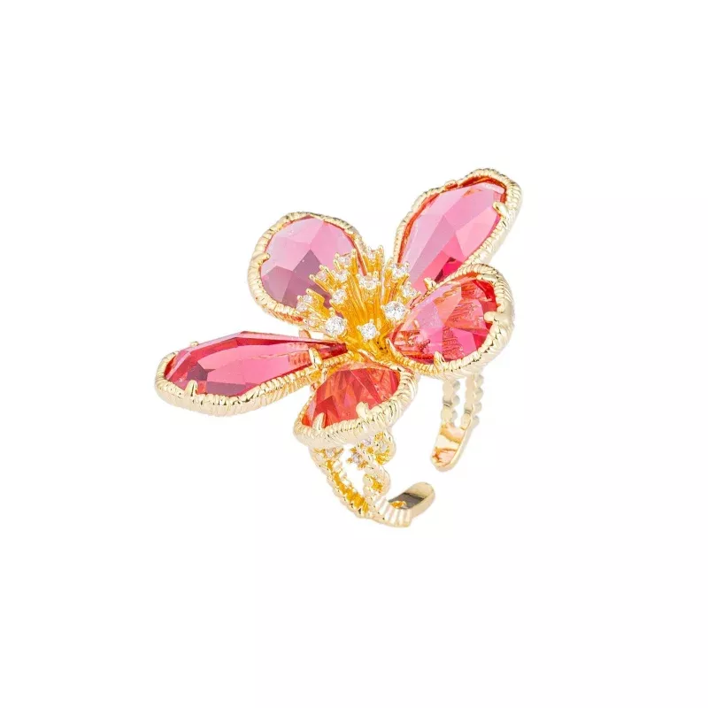 Goli Flower Ring - Pink