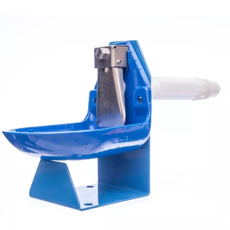 Gravity Flow Barrel Pig Waterer Blue