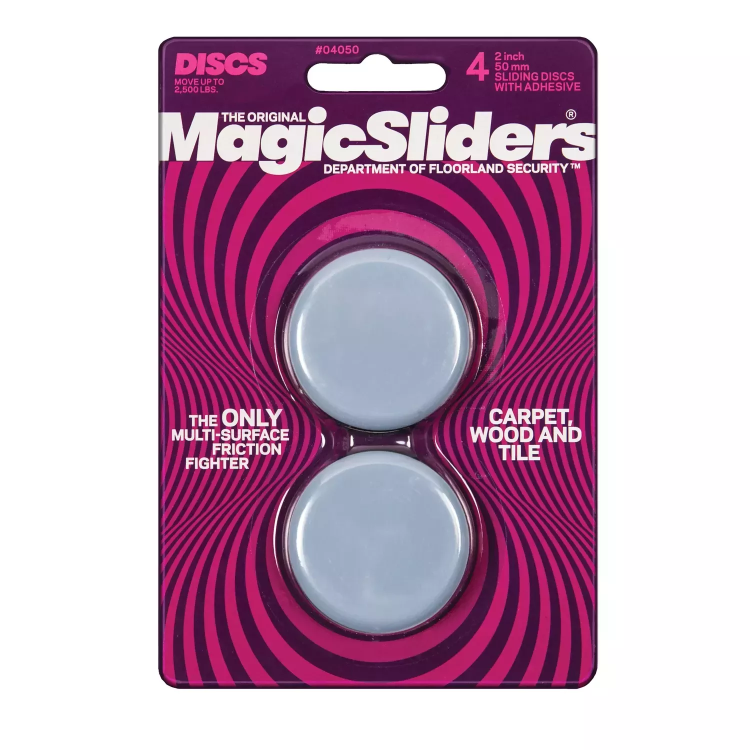Gray 2 In. Plastic Sliding Discs 4 Pk