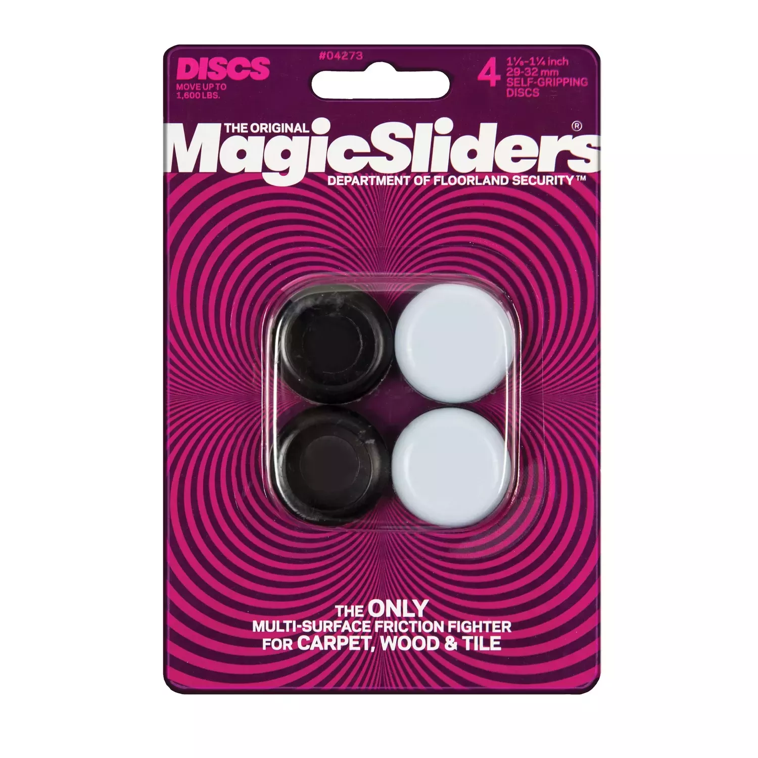 Gray Plastic Floor Slide 4 Pk