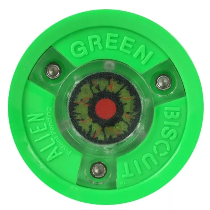 Green Biscuit Ice Hockey Training Puck – Alien