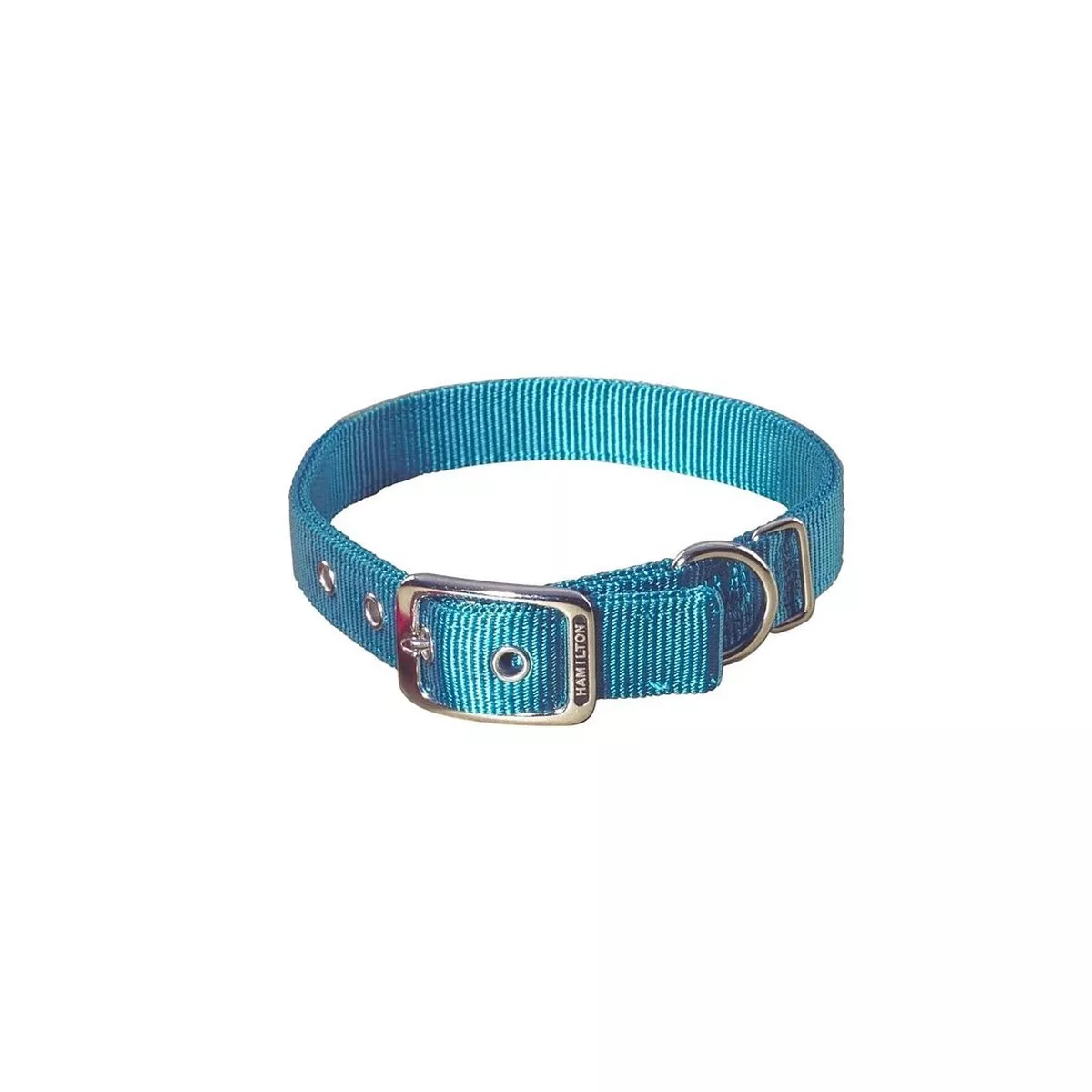 HAMILTON DELUXE DOG COLLAR TEAL 18 DD 1 DT