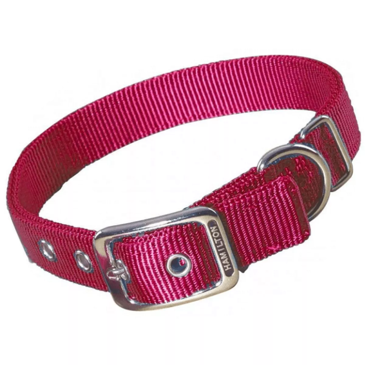Hamilton Nylon Deluxe Dog Collar Raspberry