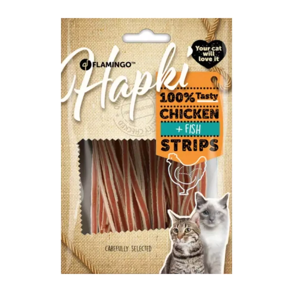 HAPKI SUSHI STRIPS FINE WITH CHICKEN AND FISH 50G