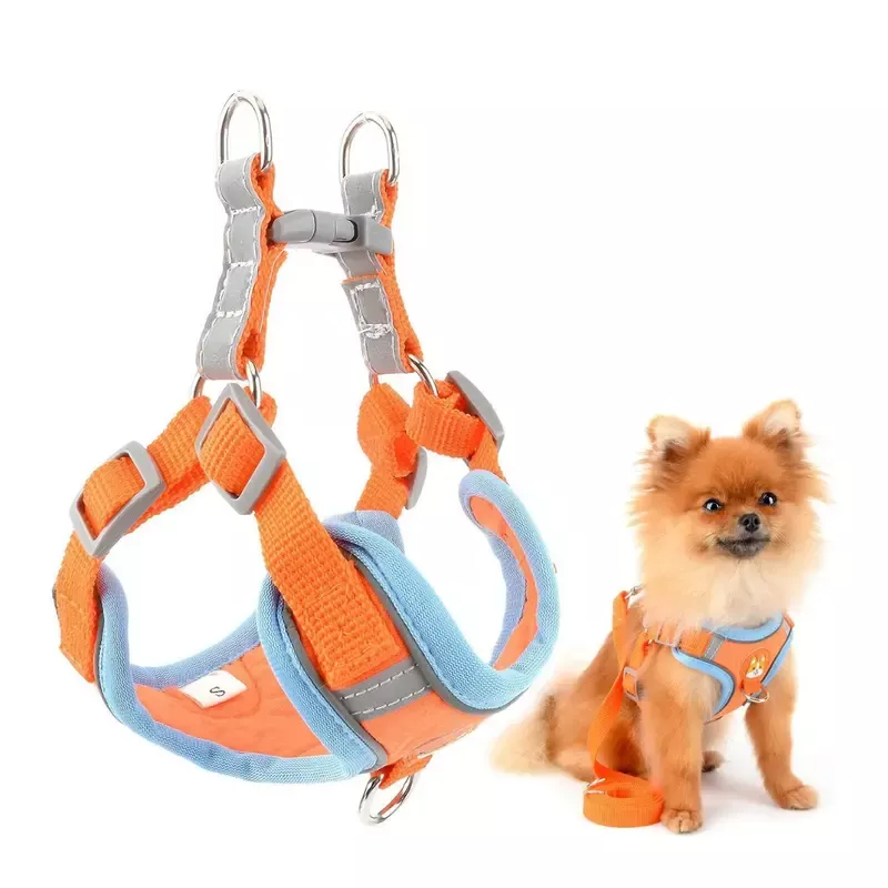 Harness Suede Reflective Chest Orange L