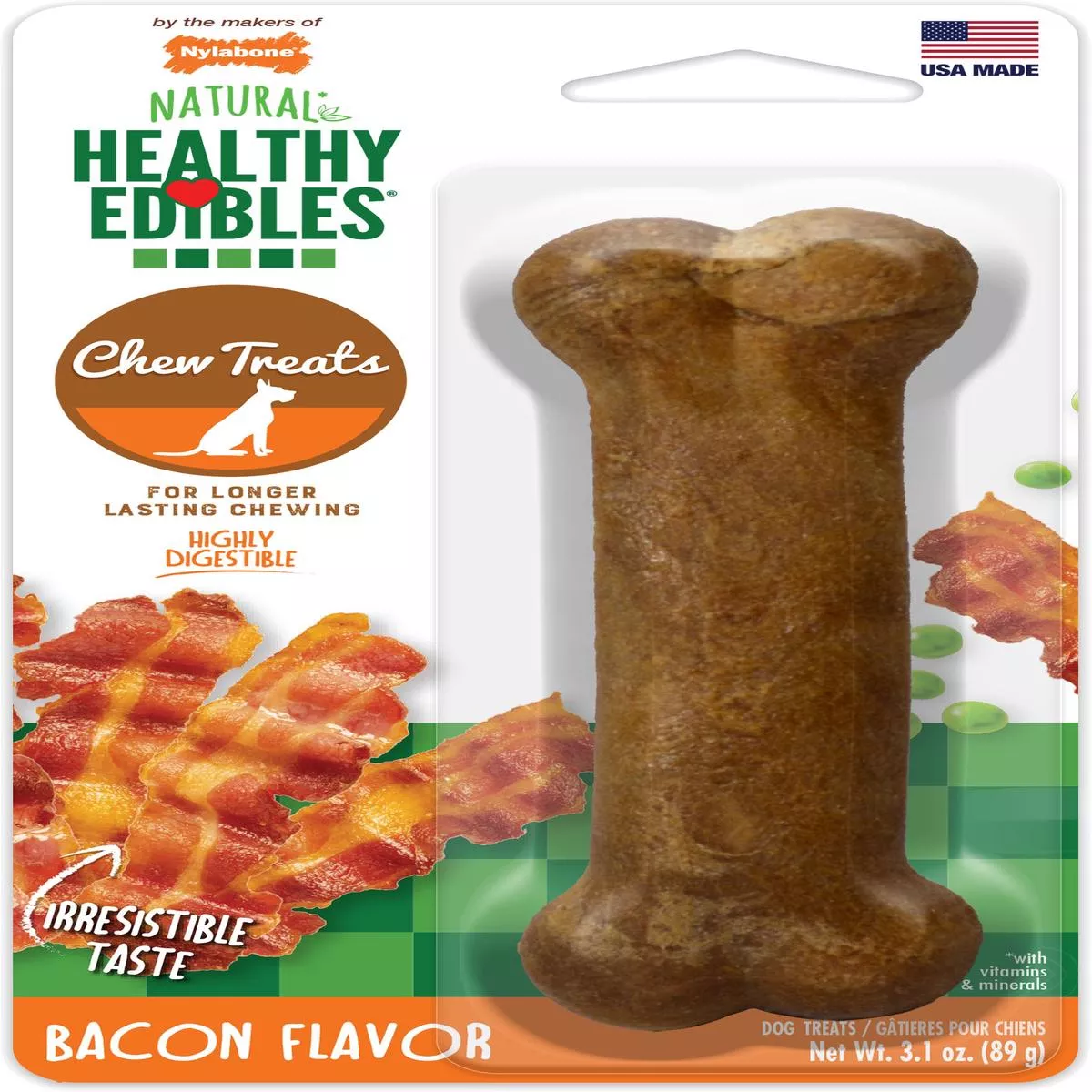 Healthy Edibles Natural Chew – BACON | WOLF