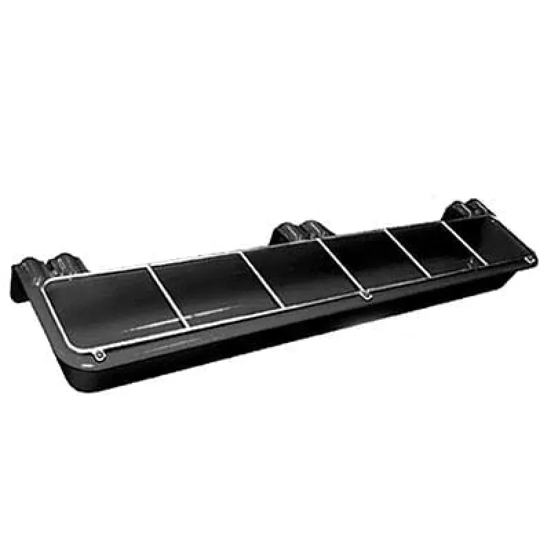 Hook-Over Goat Feeding Trough with 6 Slots Black