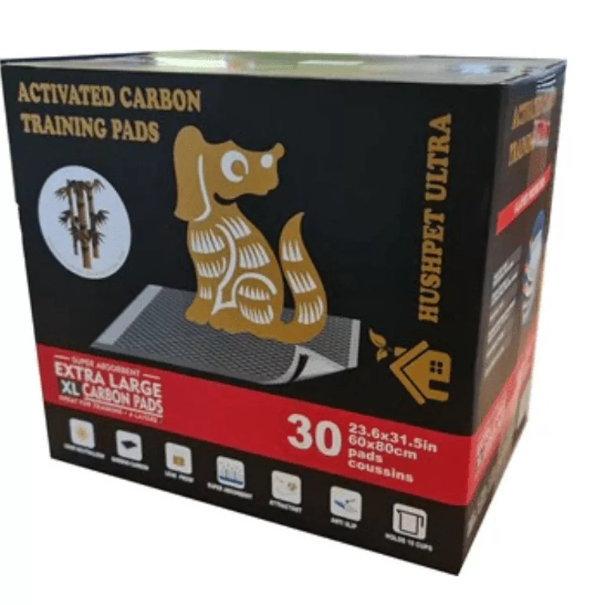 Hush Pet Ultra Activated Carbon Training Pads 30pcs