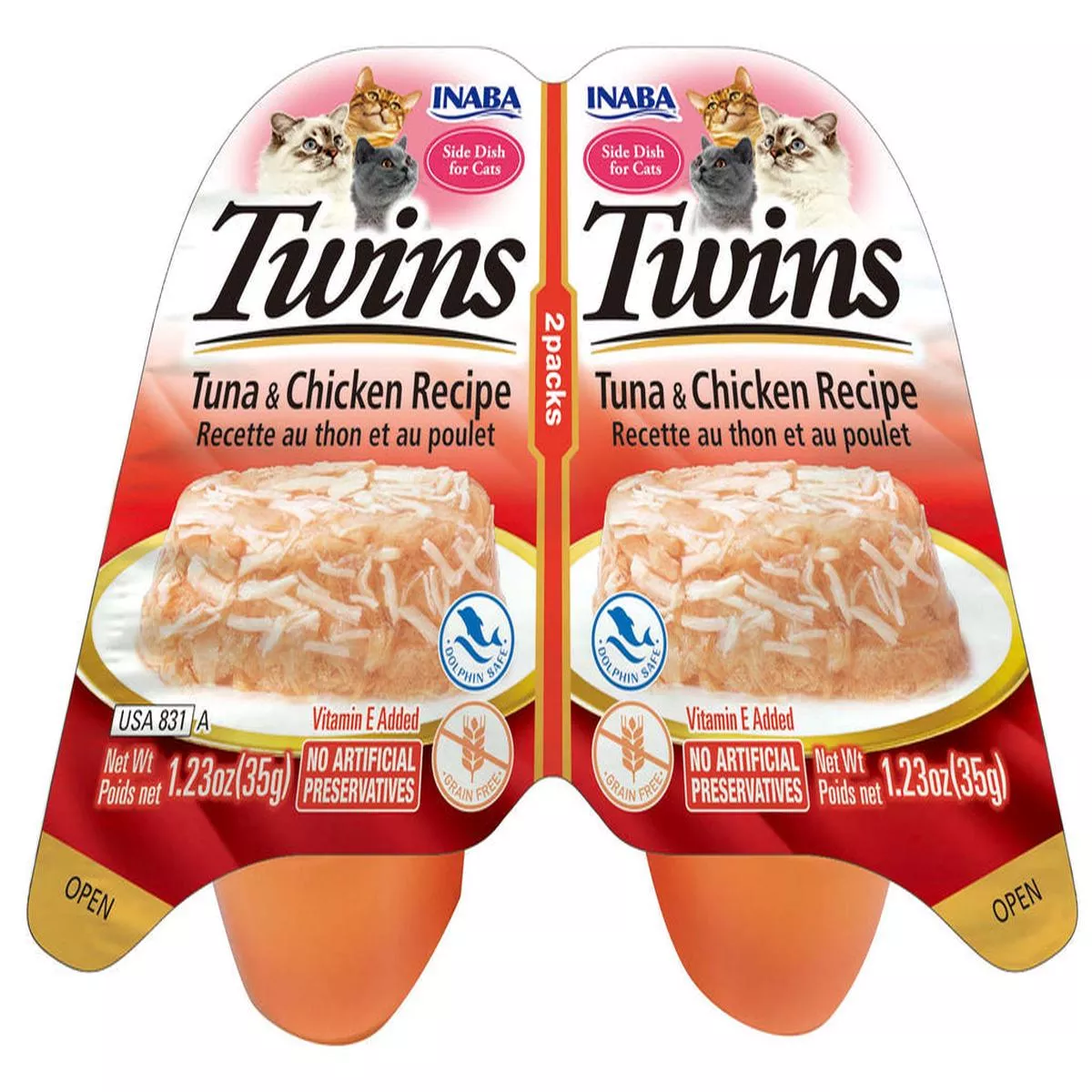 INABA Twins Tuna & Chicken Side Dish for Cats
