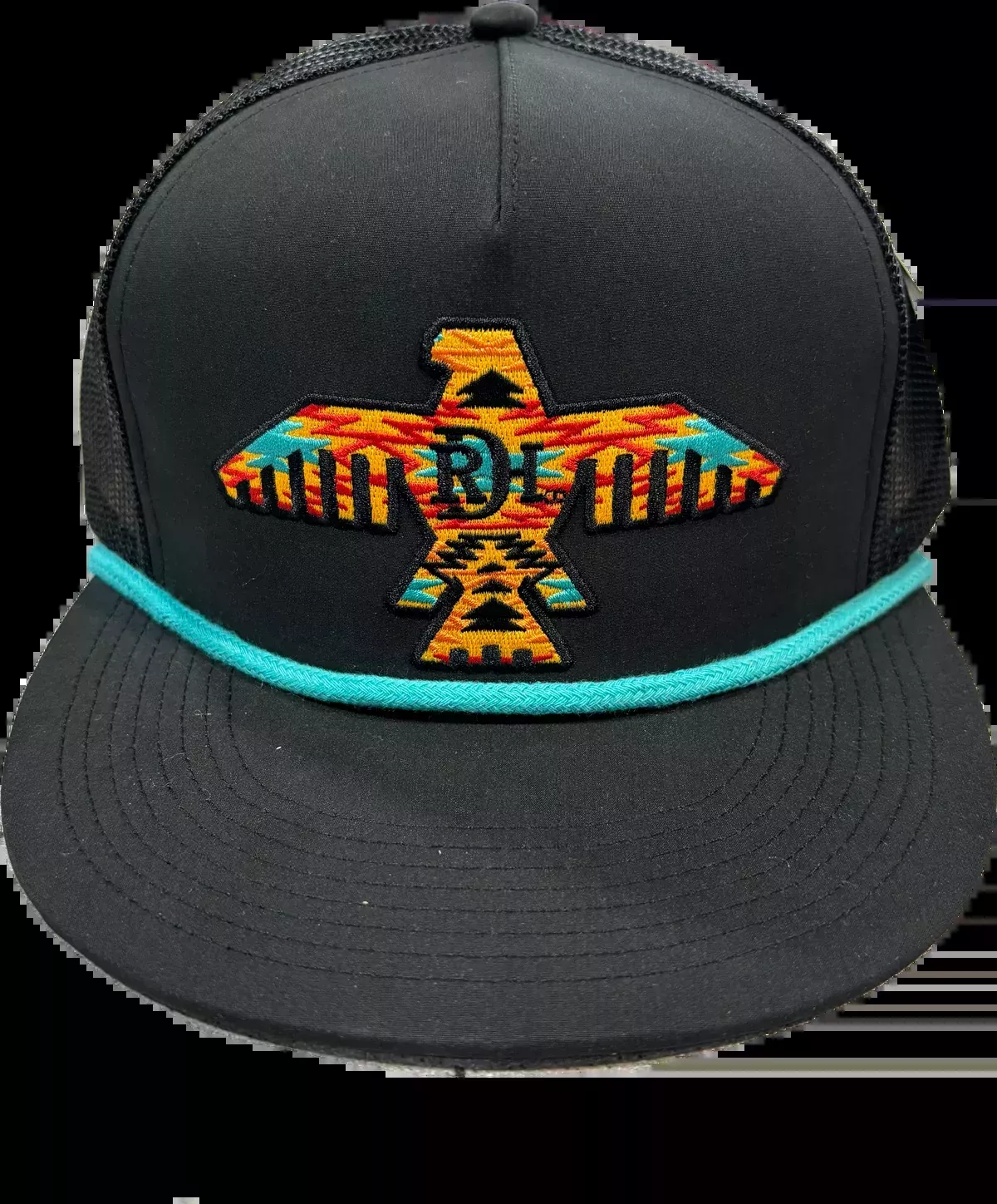 JOHNNY- BLACK/BLACK/TURQUOISE ROPE- RED DIRT