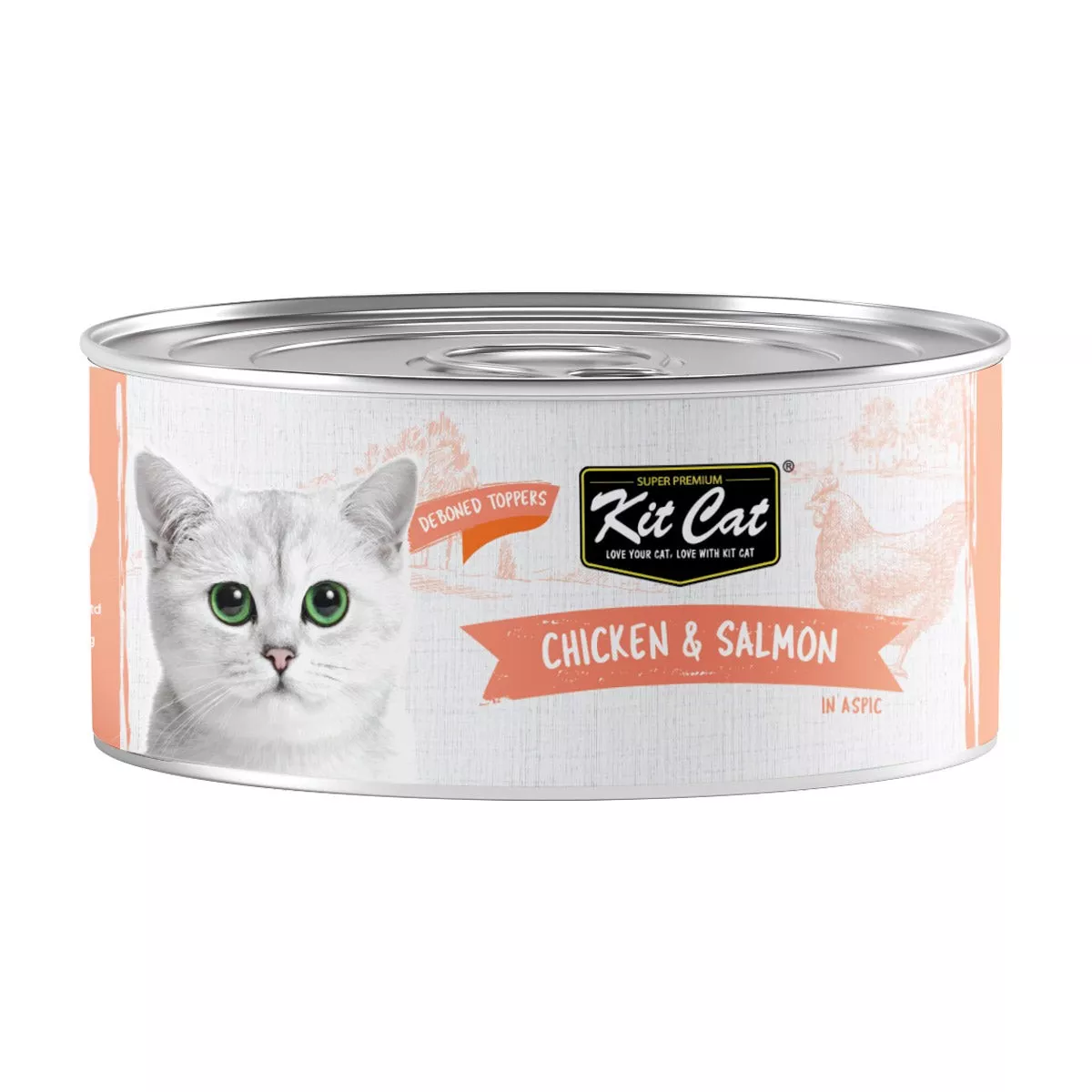 Kit Cat Chicken & Salmon 80 g (1 Box -24 Pieces)