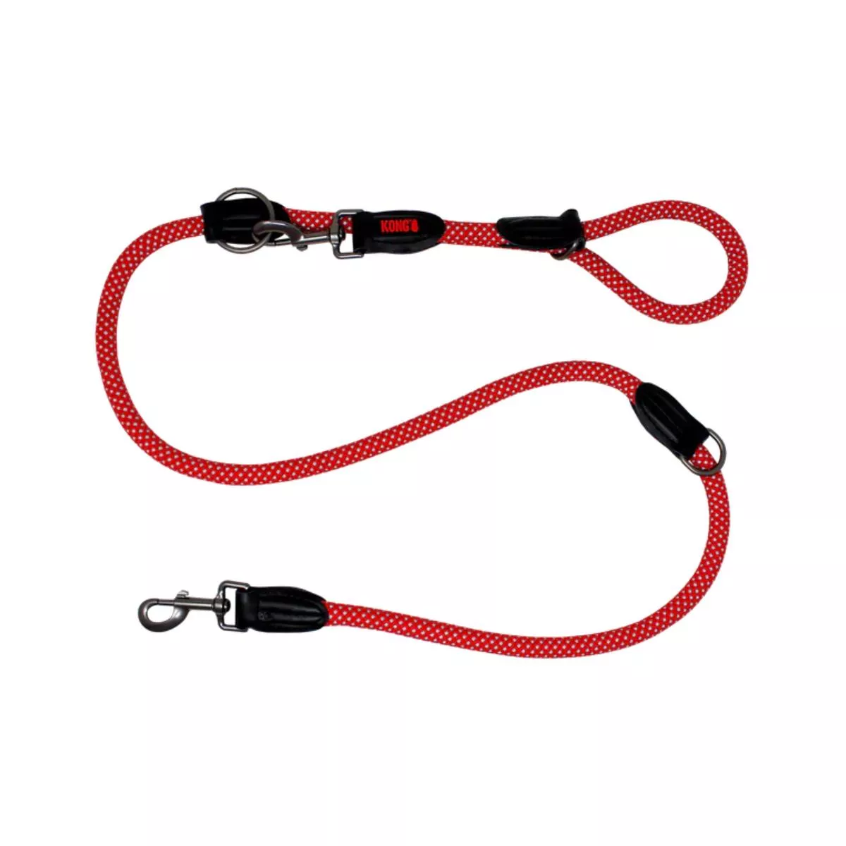 KONG ADJUSTABLE ROPE LEASH – RED