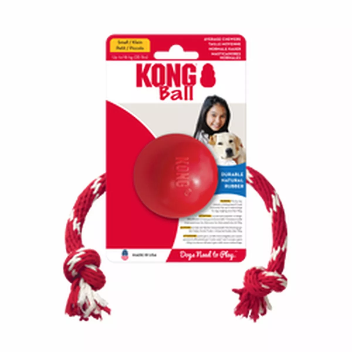 KONG Ball w/Rope Small