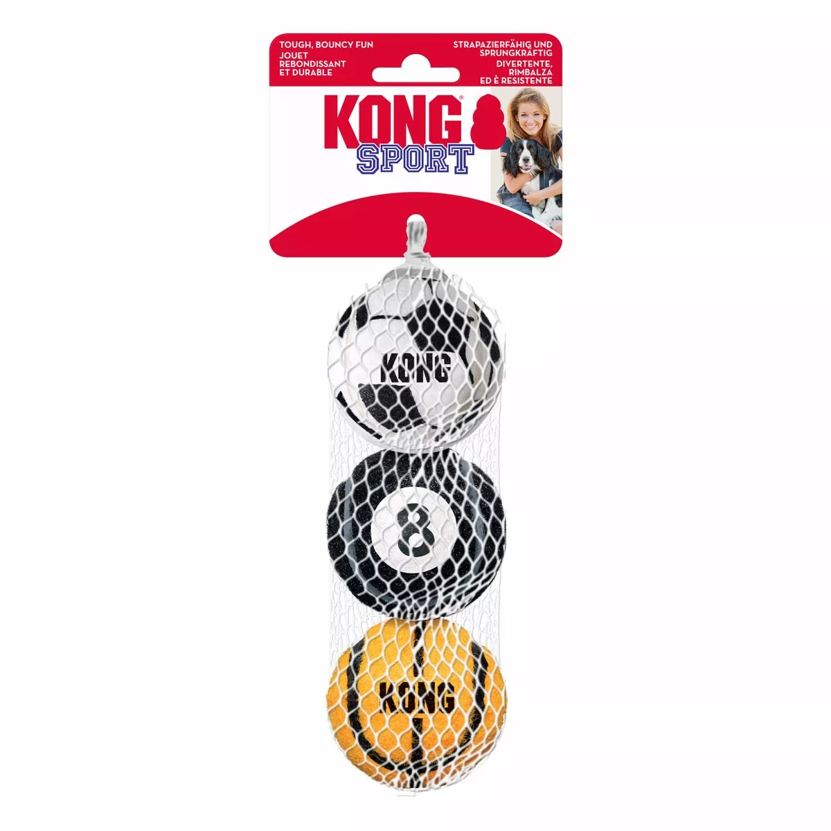 KONG Sport Balls Assorted Medium - 3pcs