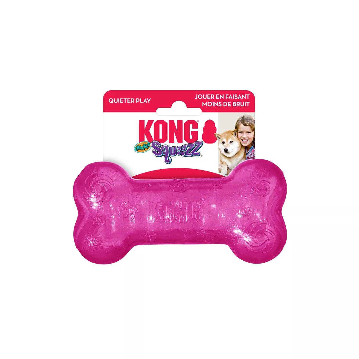 KONG Squeezz Crackle Bone Assorted Medium