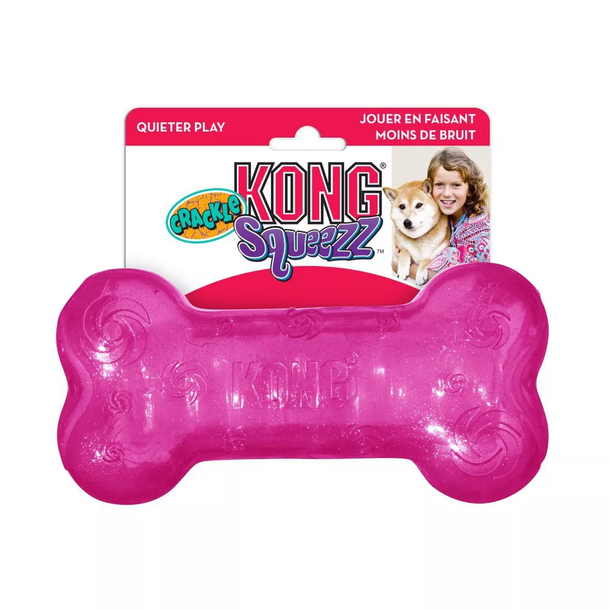 Kong Squeezz Crackle Bone Assorted