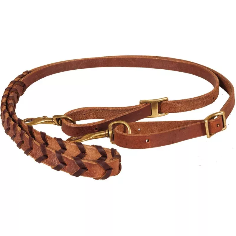 Laced Barrel Rein Brown