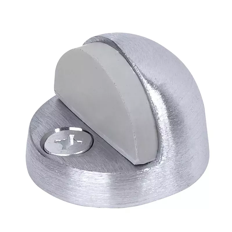 Large Chrome Brass Doorstop