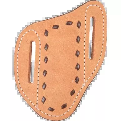 Leather Angled Knife Scabbard, Buckstitch-LARGE