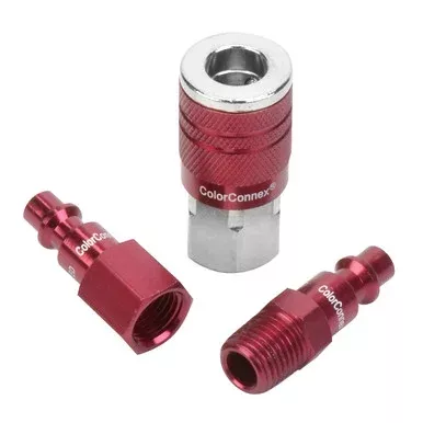 Legacy Colorconnex Anodized Quick Coupler/Plug Kit – Red