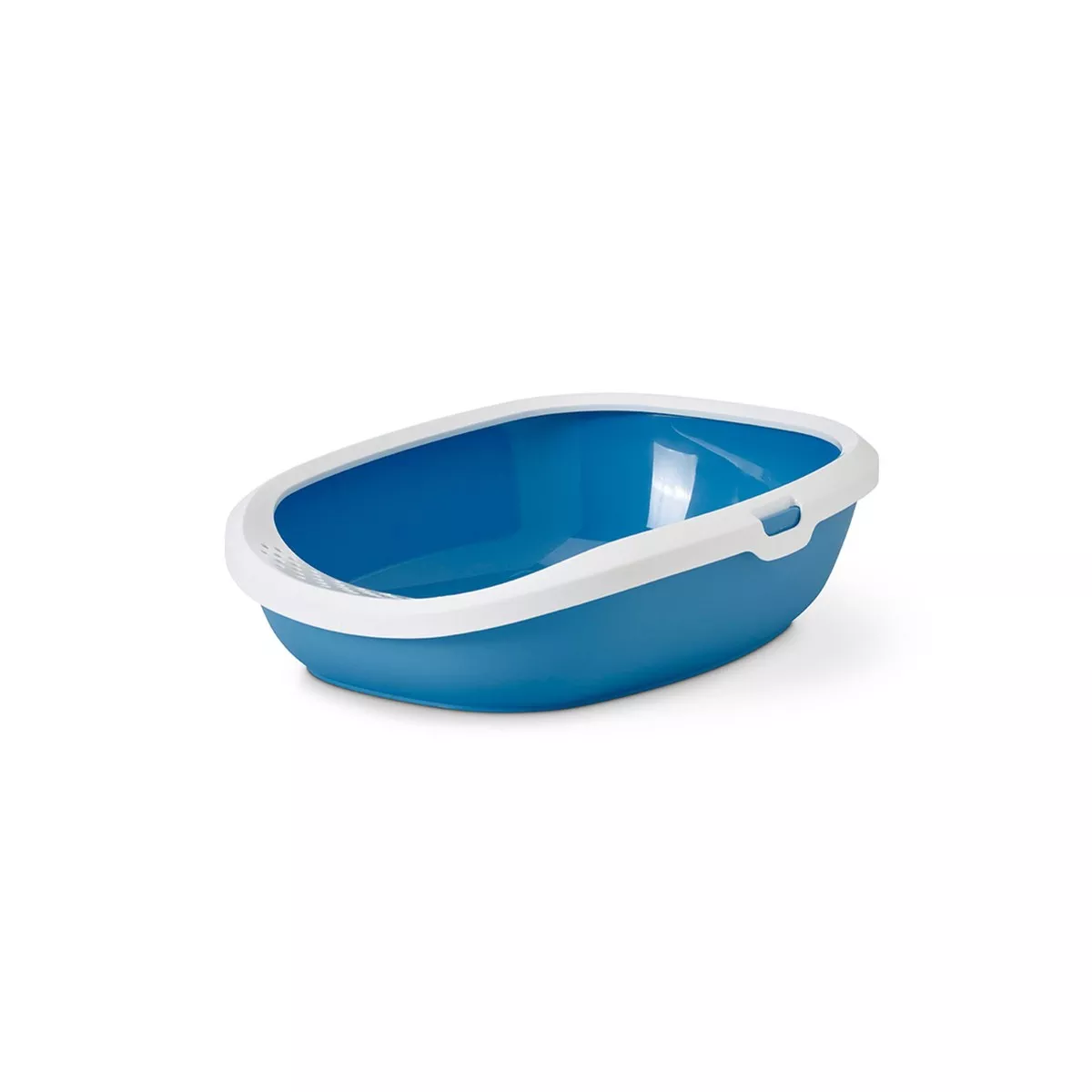 LITTER TRAY GIZMO MD WHITE BLUE