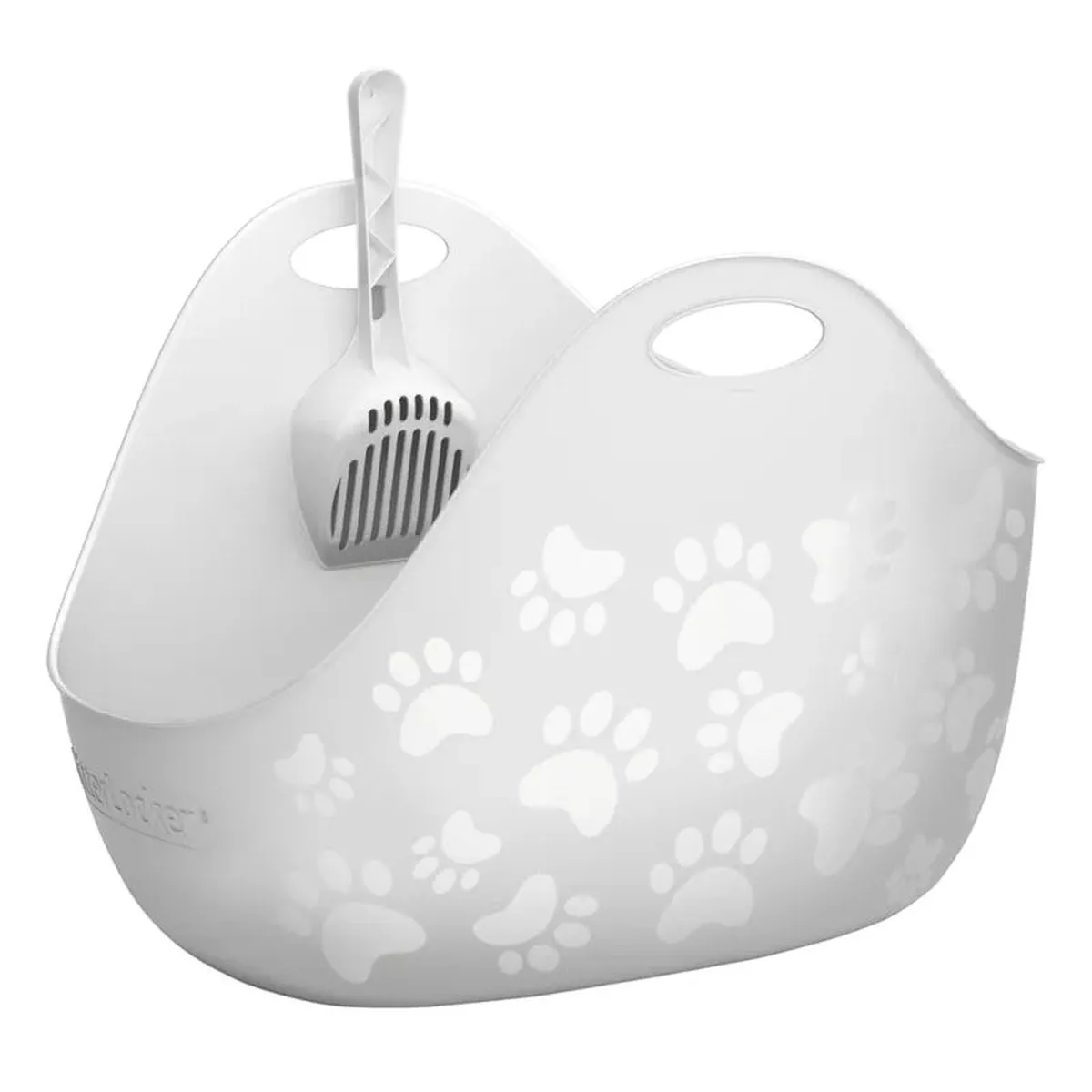 LitterLocker Cat Litter Box with Scoop White