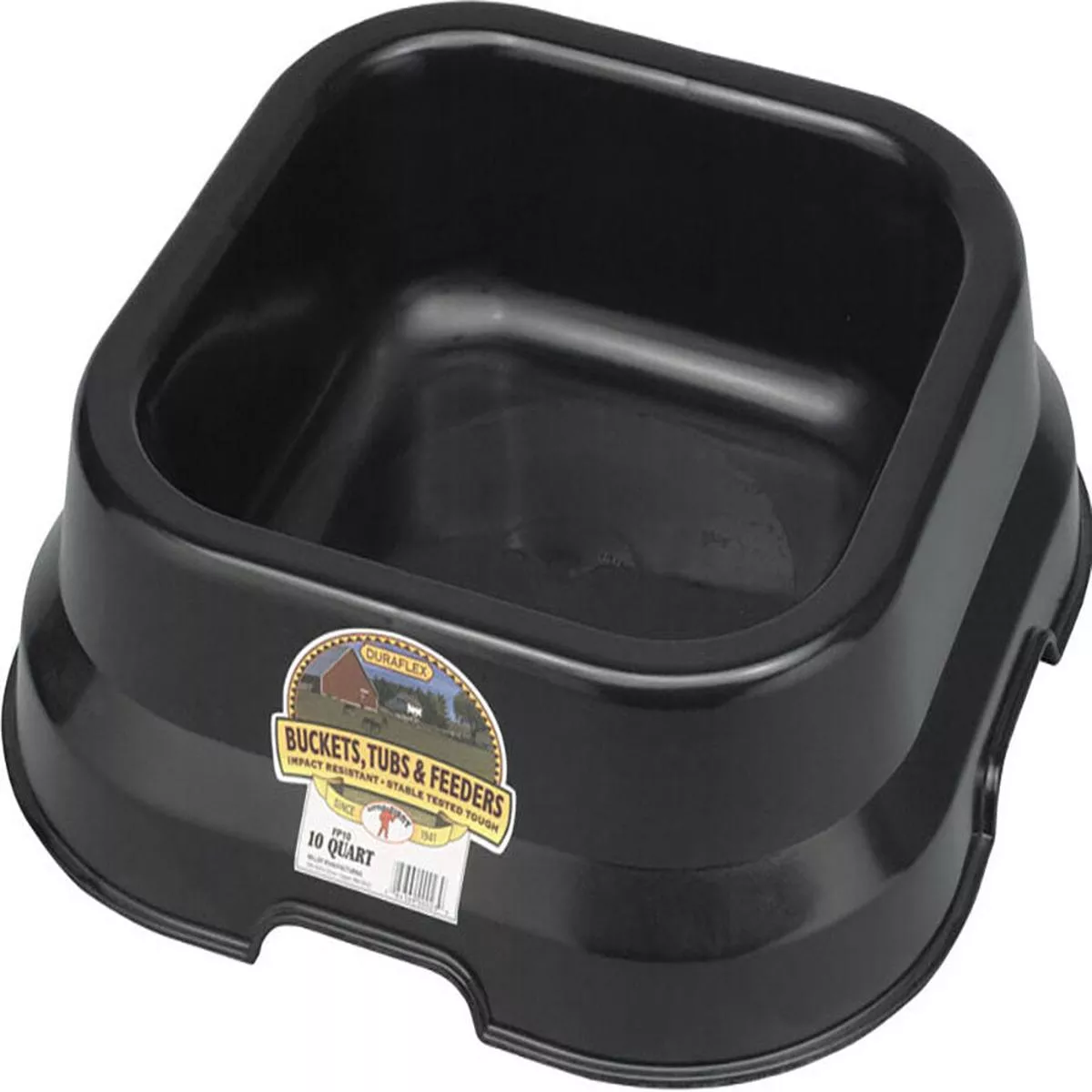 Little Giant Plastic Feed Pan – BLACK | 10 QT