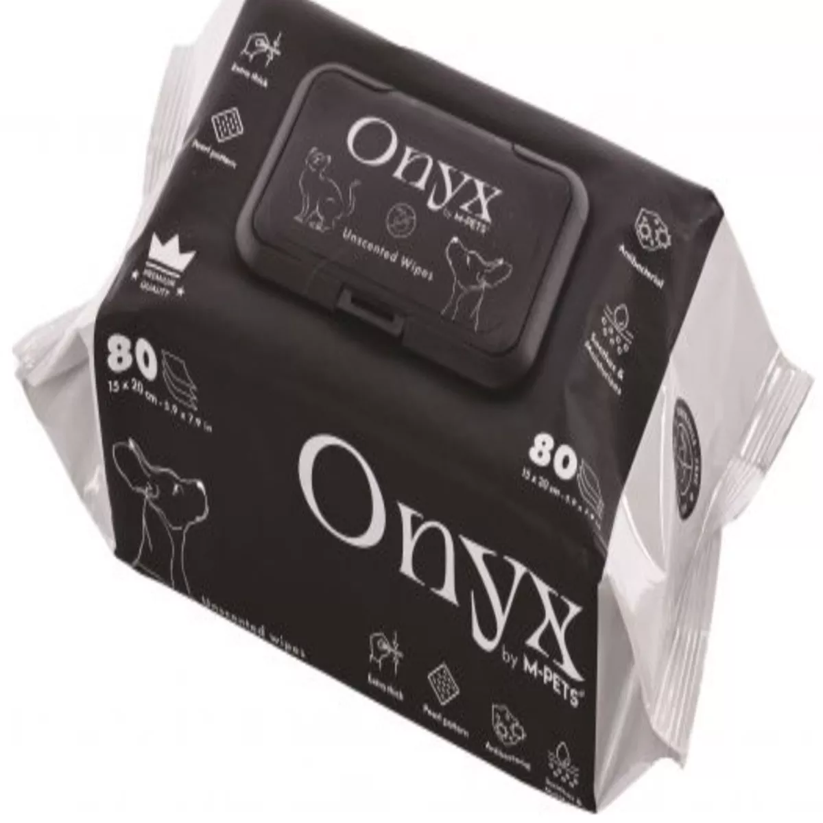 M-Pets Onyx Unscented Wet Wipes 80pcs