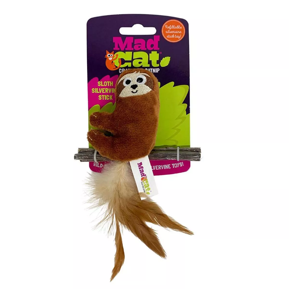 Mad Cat Sloth with Silvervine Stick Cat Toy