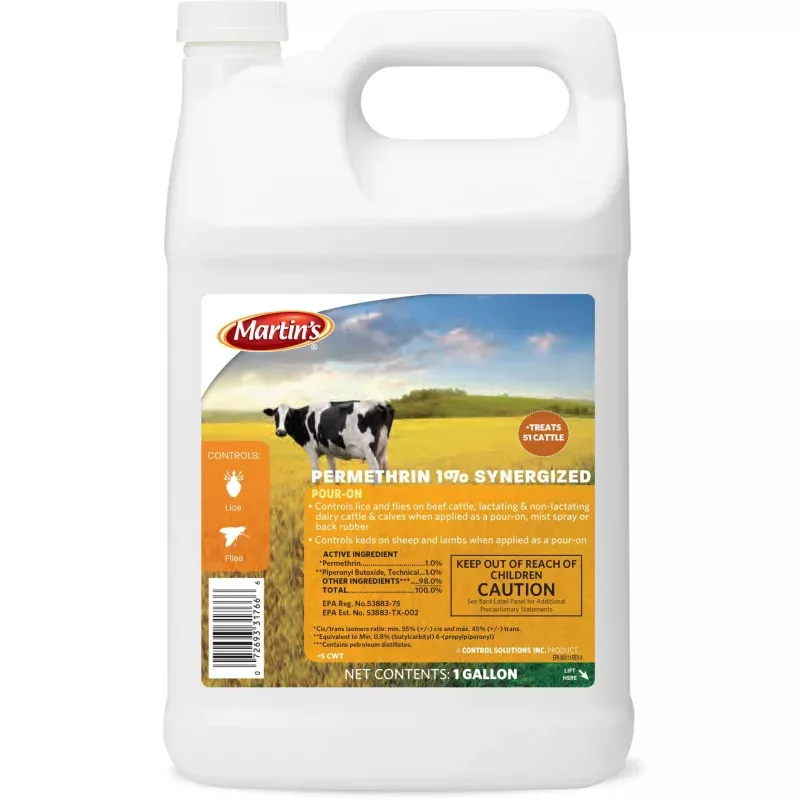 Martin's Permethrin 1% Synergized Pour-On Fly Insecticide
